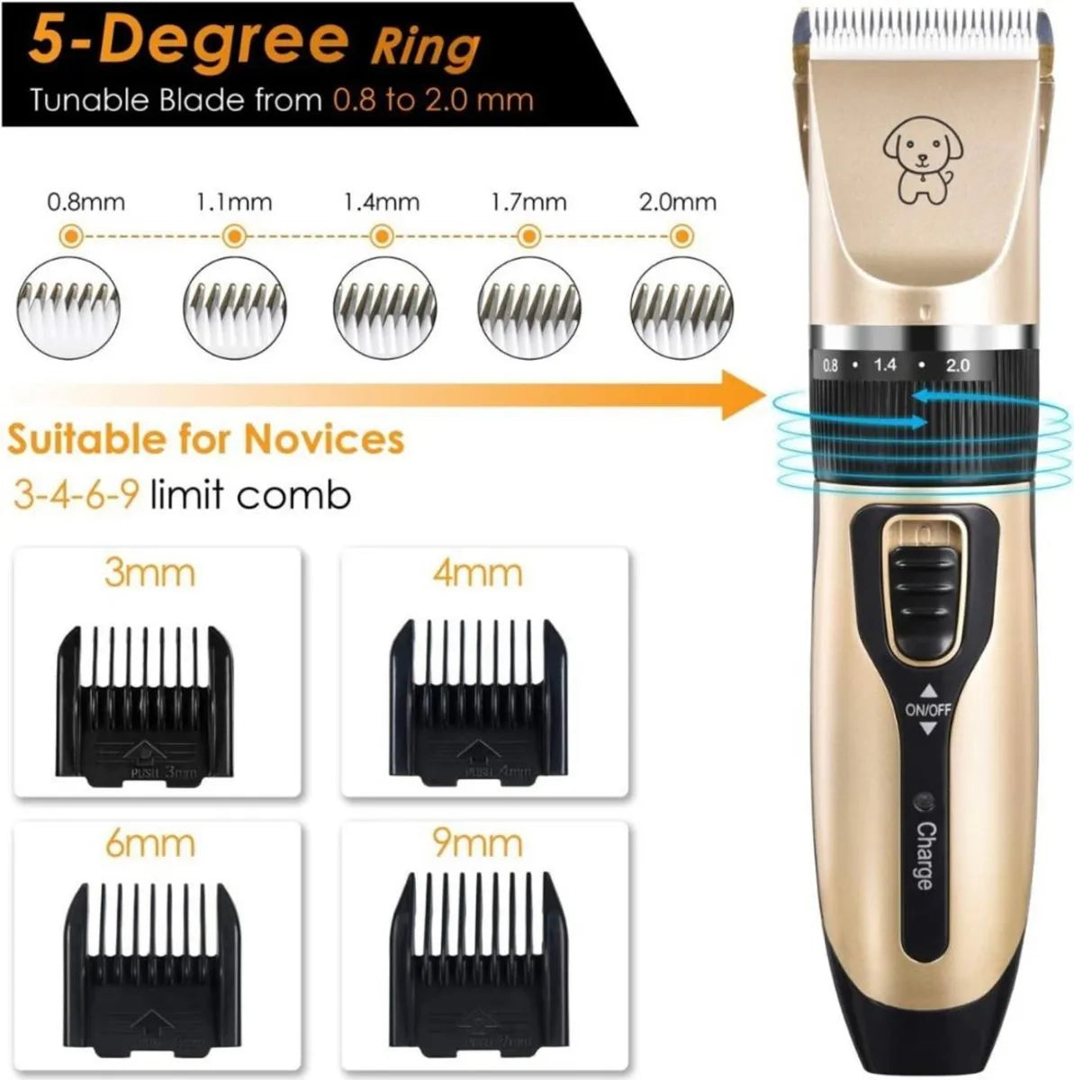 SpaPet™ Cortador de pelo Para Mascotas/ Recargable y Ultrasilencioso