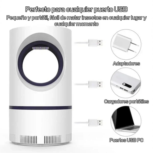 Lampara LED Atrapa Mosquitos USB